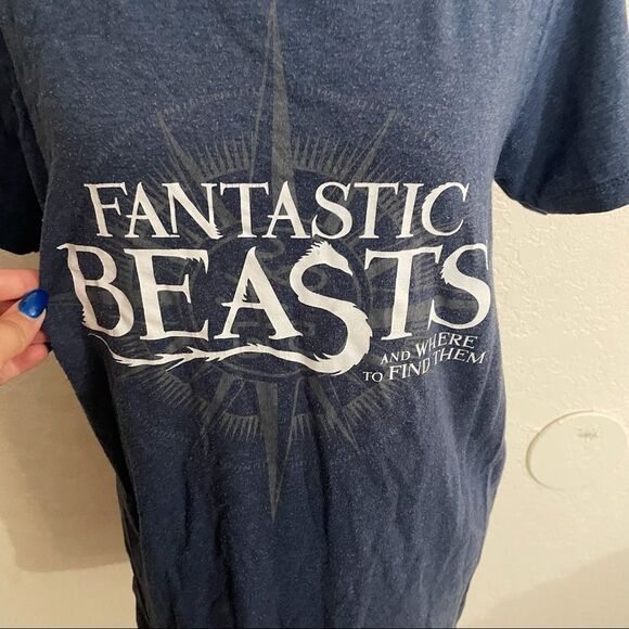 Blue Womens Fantastic Beasts and Where to find them shirt - Picture 2 of 5